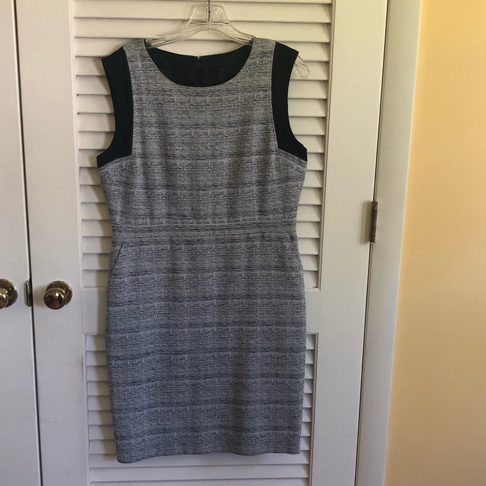 J. Crew Business Work Dress Navy and White Petite 12